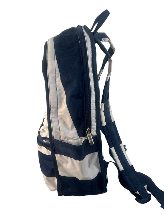 Lesportsac Navy/White Stripped Route Backpack Double Compartment main image 4